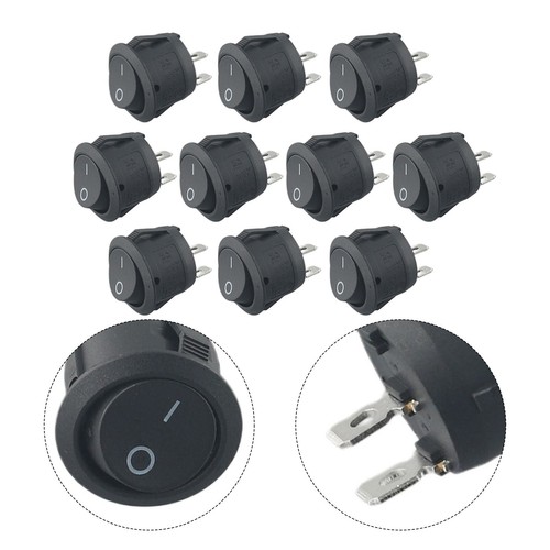 10x 12v rund - wippschalter, 2